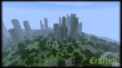 Карта Huge Abandoned city для Minecraft скриншот 3