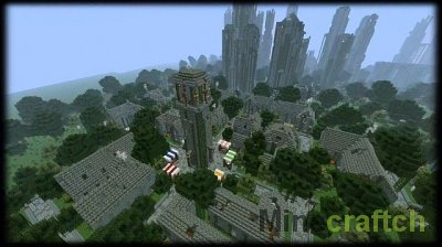 Карта заброшенного города для Minecraft скриншот 4