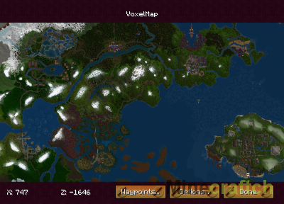 VoxelMap - мод на мини карту на Minecraft 1.8/1.7.10