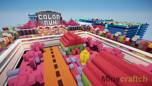 Color Run — карта для PvP в Minecraft 1.10.2/1.11