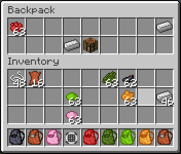 Backpacks mod - рюкзаки для Minecraft 1.7.2