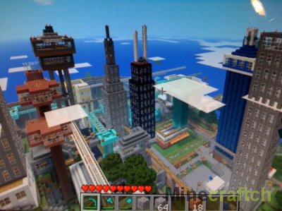 Карта города Big city для Minecraft 1.5.2 скриншот 1