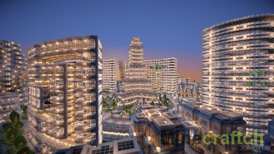 Futuristic City карта для Minecraft