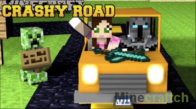Crashy Road — карта в стиле GTA 5 для Minecraft 1.10