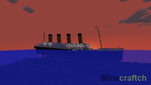 Вид на тонущий корабль со стороны