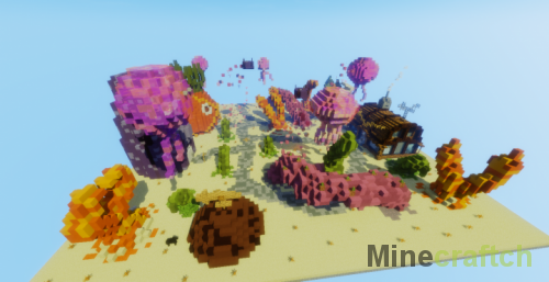 Карта Spongebob Jump — паркур с Губкой Бобом в Minecraft