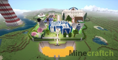 Карта Mega Redstone House — большой механический дом в Minecraft