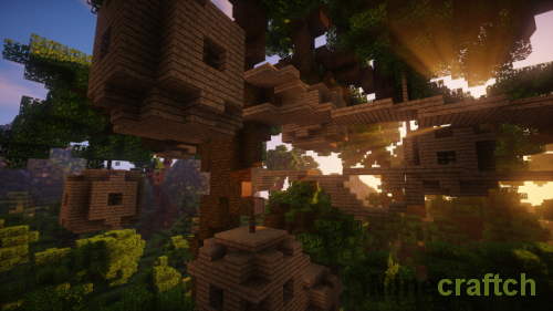 Village in the trees — карта «Деревня на деревьях» для Minecraft