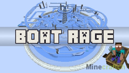Карта Boat Rage — спуск на лодке по льду в Minecraft 1.13