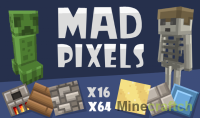 Mad Pixels Resource Pack [1.20.6] [1.17.1] [1.16.5] [1.15.2] [1.14.4] [1.13.2] [1.12.2] [1.11.2] [1.10.2] [1.9.4] [1.8]