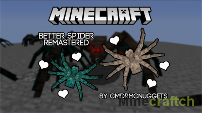 Better Spider Remastered Resource Pack [1.21.1] [1.20.6] [1.19.4] [1.18.2] [1.17.1] [1.16.5] [1.15.2] [1.14.4] [1.13.2] [1.12.2] [1.11.2] [1.10.2] [1.9.4] [1.8.9]