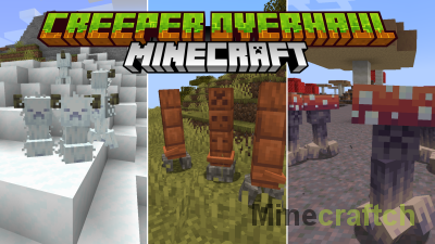 Creeper Overhaul Resource Pack [1.21.7] [1.20.4] [1.19.4] [1.18.2]