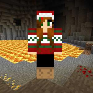 Скин девушки в новогоднем свитере для Minecraft