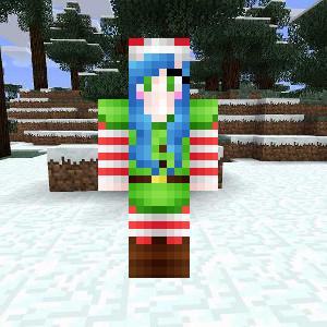 Скин рождественского эльфа для девушек для Minecraft