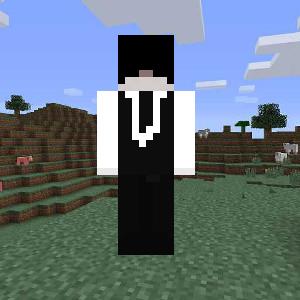 White and black suit man