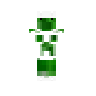 A man dressed as a minecraft creeper