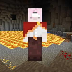 Розовые волосы с красивой накидкой