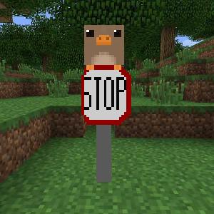 the bird on the stop sign